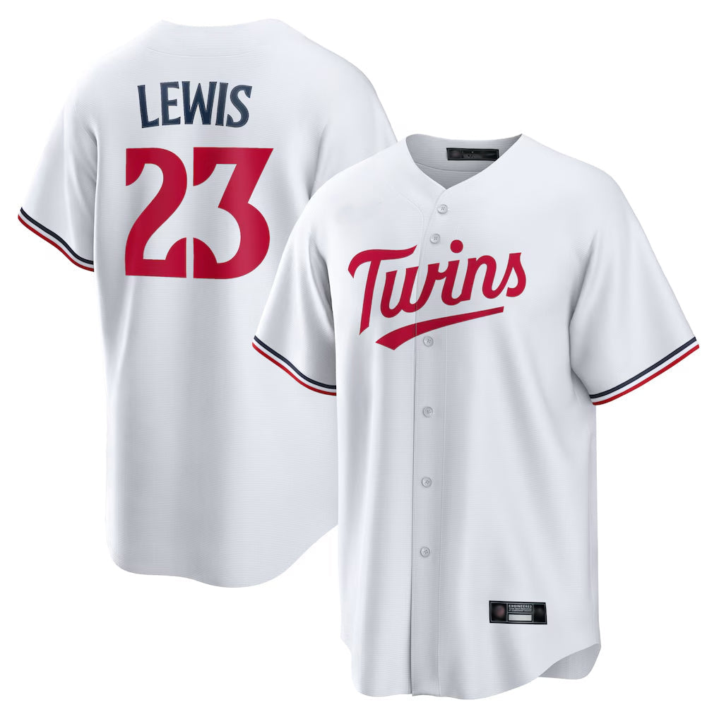 Tlead M.Twins #23 Royce Lewis Player White Home Game Stitched Jerseys