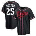 Tlead M.Twins #25 Byron Buxton Player Black Fashion Out Home Limited Stitched Jerseys