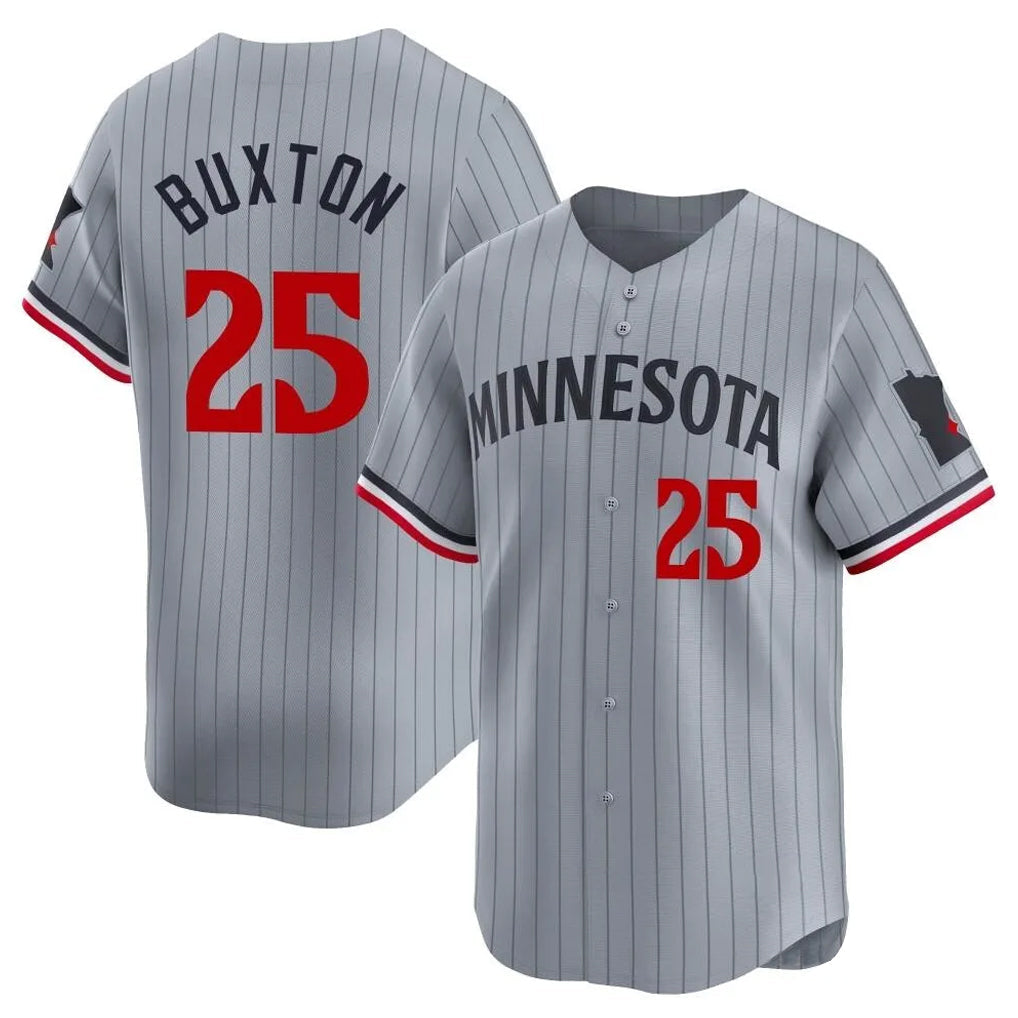 Tlead M.Twins #25 Byron Buxton Player Gray Home Limited Stitched Jerseys