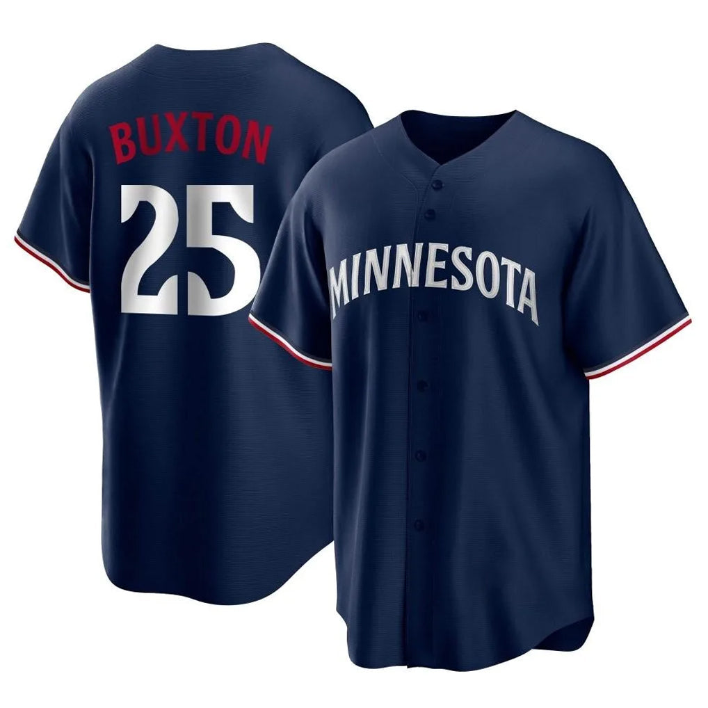Tlead M.Twins #25 Byron Buxton Player Navy Replica Alternate Home Stitched Jerseys