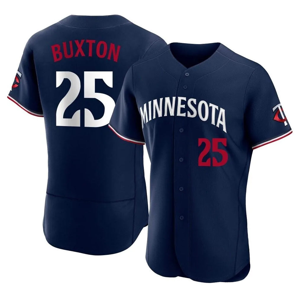 Tlead M.Twins #25 Byron Buxton Player Navy Replica Home Limited Elite Stitched Jerseys