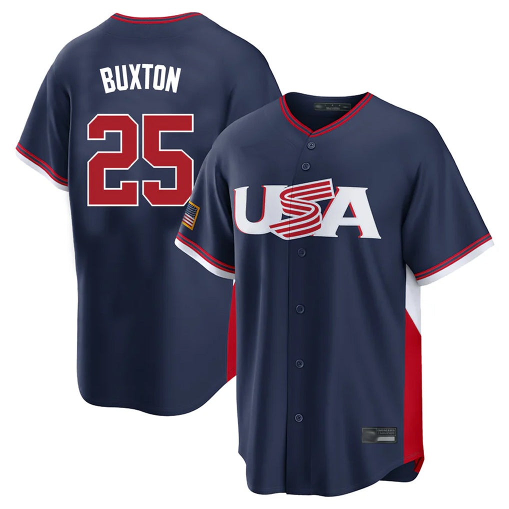 Tlead M.Twins #25 Byron Buxton Player Navy USA 2026 World Classic Limited Home Stitched Jerseys