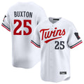 Tlead M.Twins #25 Byron Buxton Player White Home Limited Stitched Jerseys