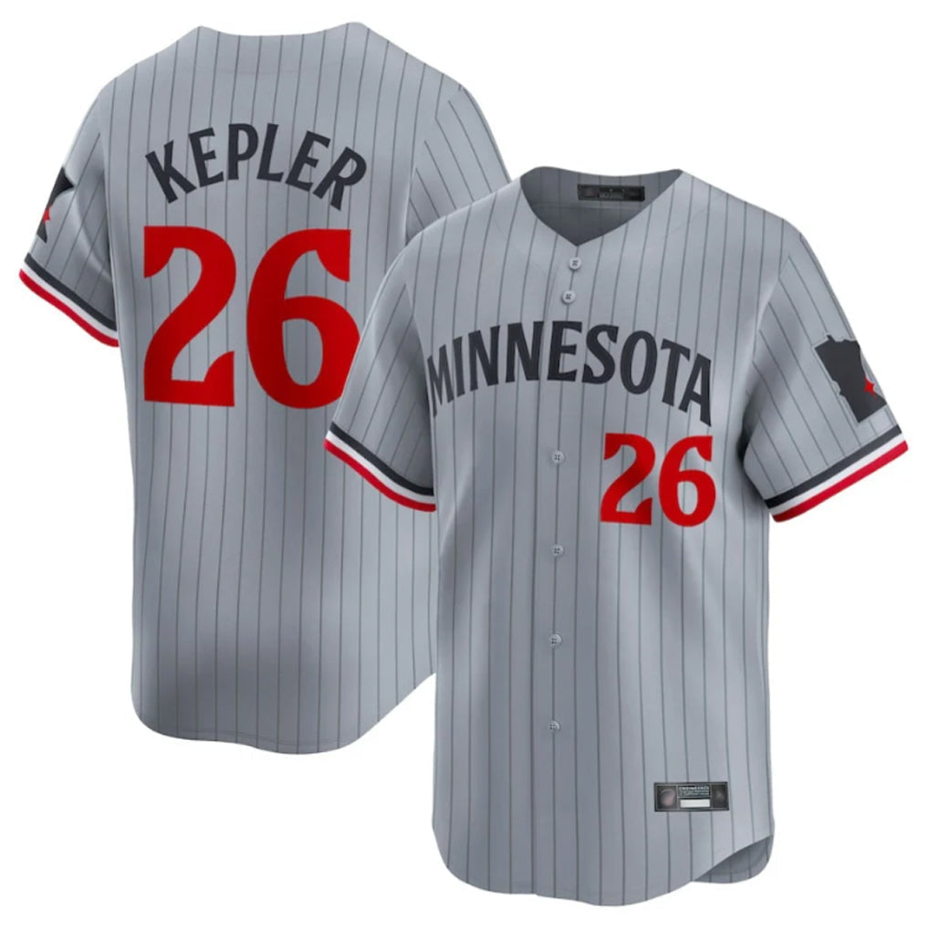 Tlead M.Twins #26 Max Kepler Player Gray Home Limited Stitched Jerseys