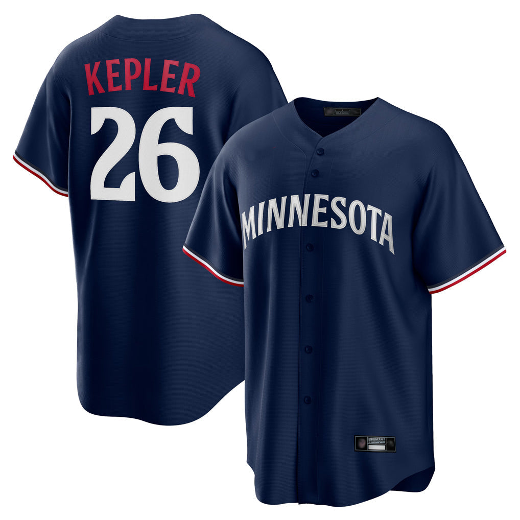Tlead M.Twins #26 Max Kepler Player Navy Replica Alternate Home Stitched Jerseys
