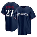 Tlead M.Twins #27 Ryan Jeffers Player Navy Replica Alternate Home Stitched Jerseys