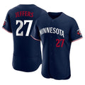 Tlead M.Twins #27 Ryan Jeffers Player Navy Replica Home Limited Elite Stitched Jerseys