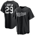 Tlead M.Twins #29 Rod Carew Player Black Home Game Stitched Jerseys