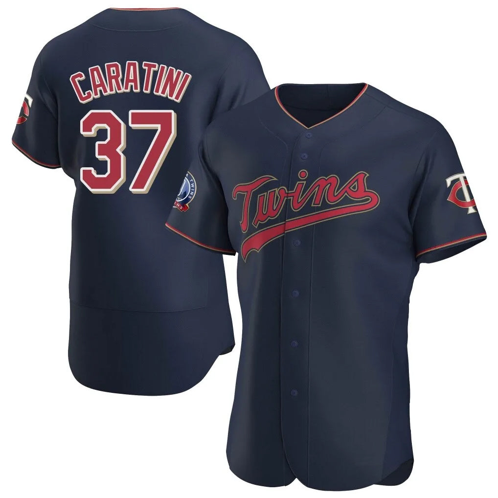 Tlead M.Twins #37 Victor Caratini Player Navy 60th Home Limited Elite Stitched Jerseys