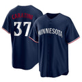 Tlead M.Twins #37 Victor Caratini Player Navy Replica Alternate Home Stitched Jerseys