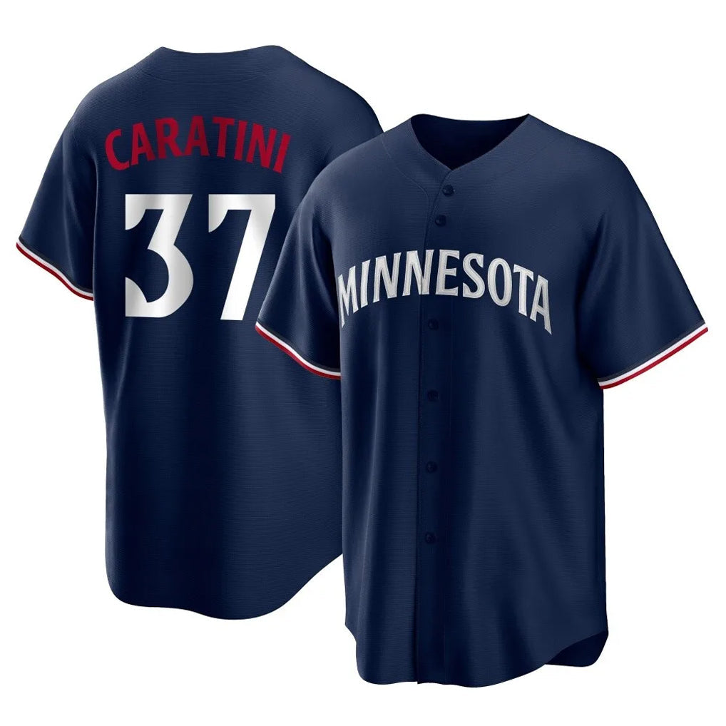 Tlead M.Twins #37 Victor Caratini Player Navy Replica Alternate Home Stitched Jerseys