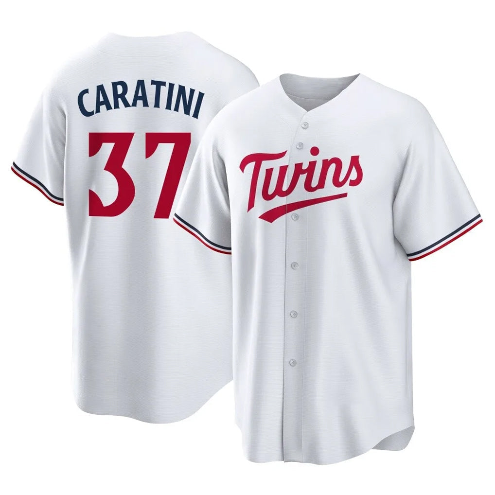 Tlead M.Twins #37 Victor Caratini Player White Home Game Stitched Jerseys