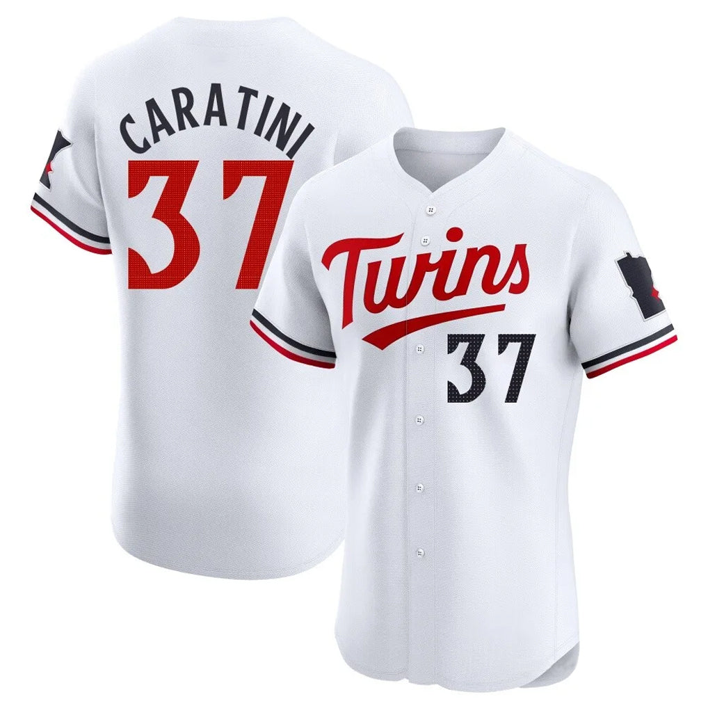 Tlead M.Twins #37 Victor Caratini Player White Home Limited Elite Stitched Jerseys