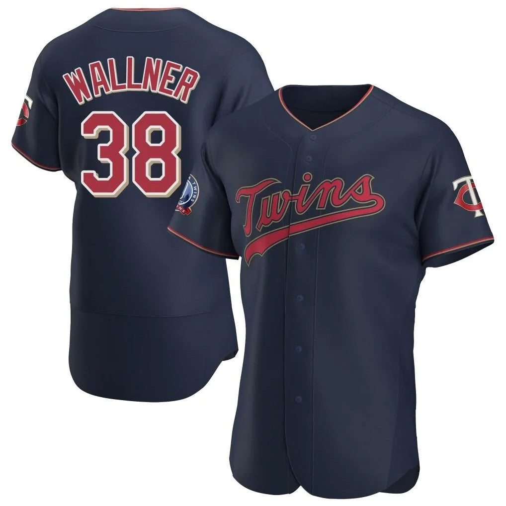 Tlead M.Twins #38 Matt Wallner Player Navy 60th Home Limited Elite Stitched Jerseys