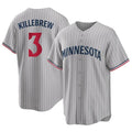 Tlead M.Twins #3 Harmon Killebrew Player Gray Game Limited Home Stitched Jerseys
