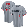Tlead M.Twins #41 Joe Ryan Gray USA 250 Fourth of July Road Stadium Jersey