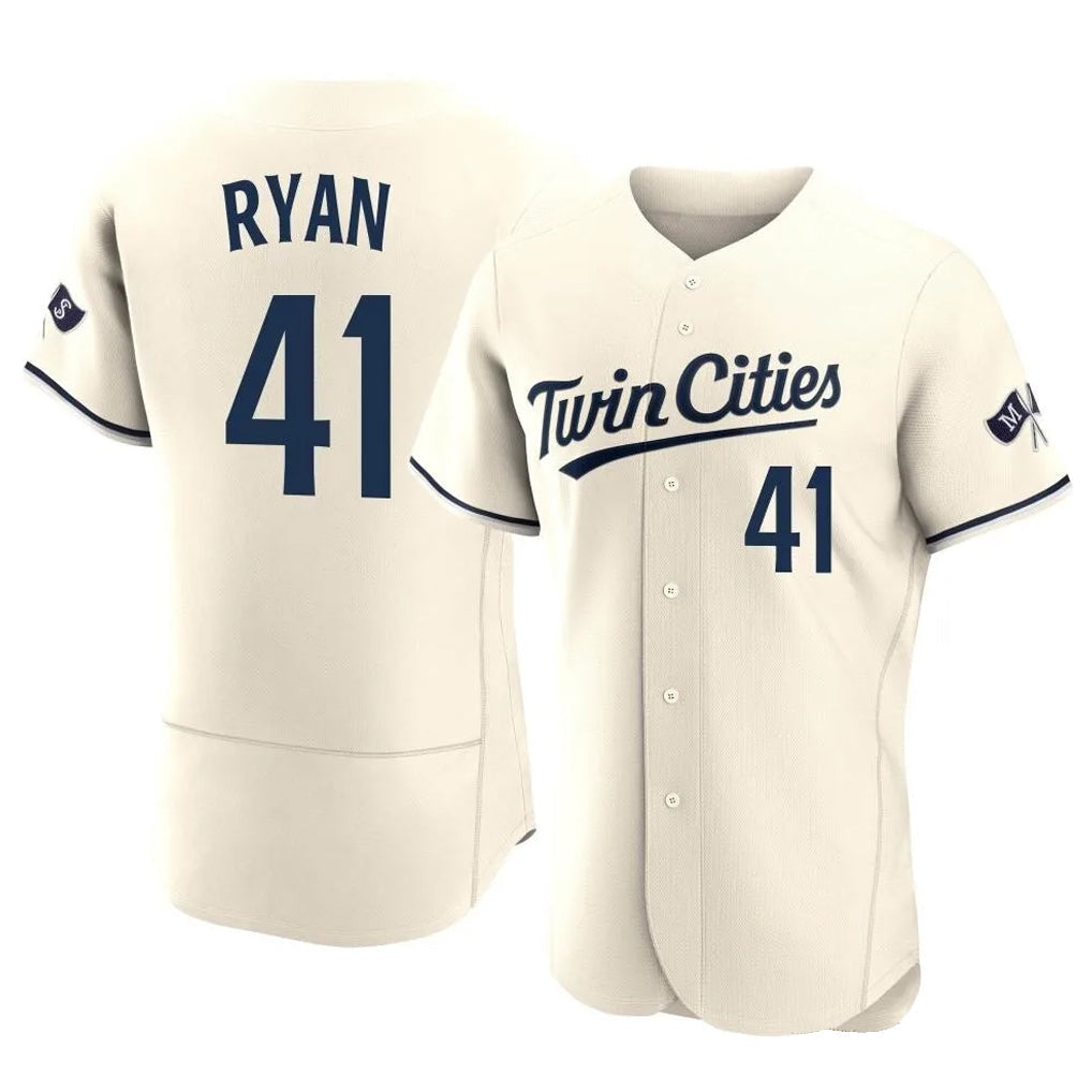Tlead M.Twins #41 Joe Ryan Player Cream Home Limited Elite Stitched Jerseys