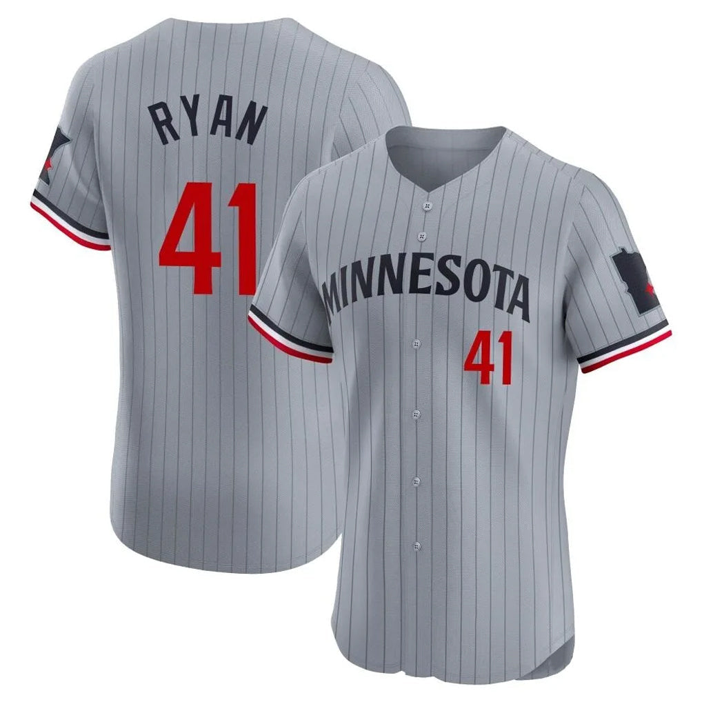 Tlead M.Twins #41 Joe Ryan Player Gray Home Limited Elite Stitched Jerseys