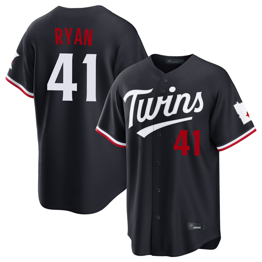 Tlead M.Twins #41 Joe Ryan Player Navy Home Game Stitched Jerseys