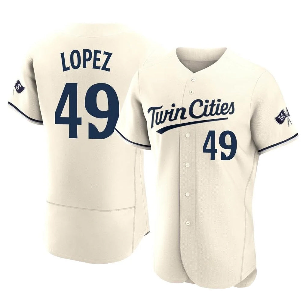 Tlead M.Twins #49 Pablo Lopez Player Cream Home Limited Elite Stitched Jerseys