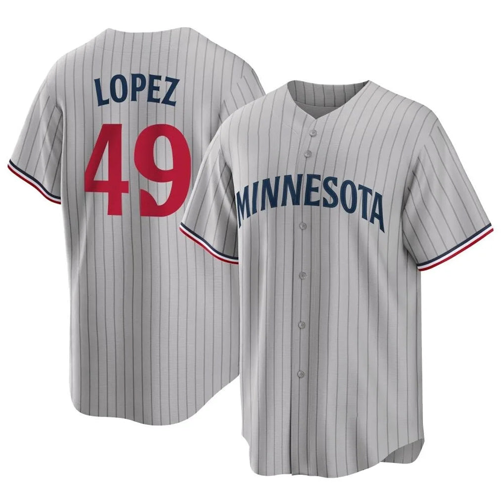 Tlead M.Twins #49 Pablo Lopez Player Gray Game Limited Home Stitched Jerseys