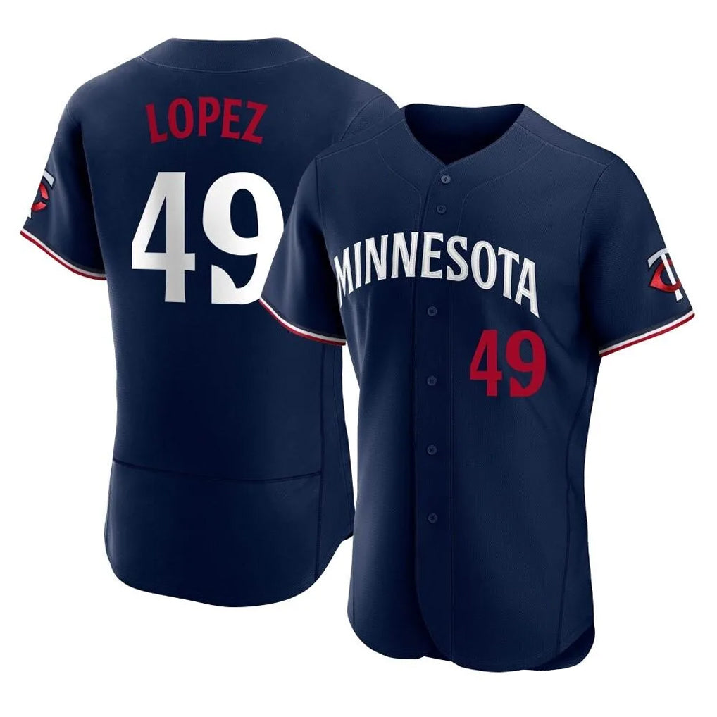 Tlead M.Twins #49 Pablo Lopez Player Navy Replica Home Limited Elite Stitched Jerseys