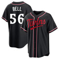 Tlead M.Twins #56 Josh Bell Player Black Fashion Out Home Limited Stitched Jerseys