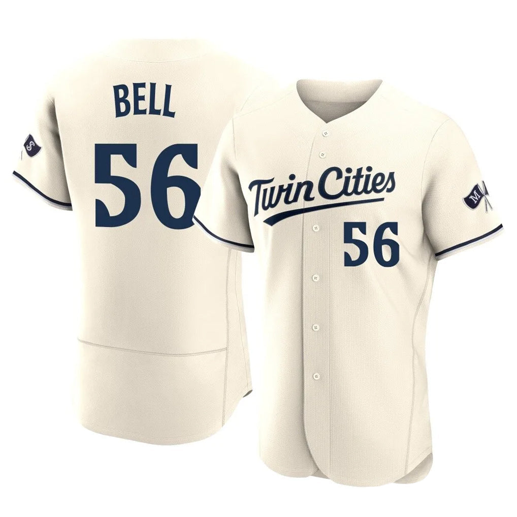 Tlead M.Twins #56 Josh Bell Player Cream Home Limited Elite Stitched Jerseys
