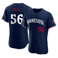 Tlead M.Twins #56 Josh Bell Player Navy Replica Home Limited Elite Stitched Jerseys