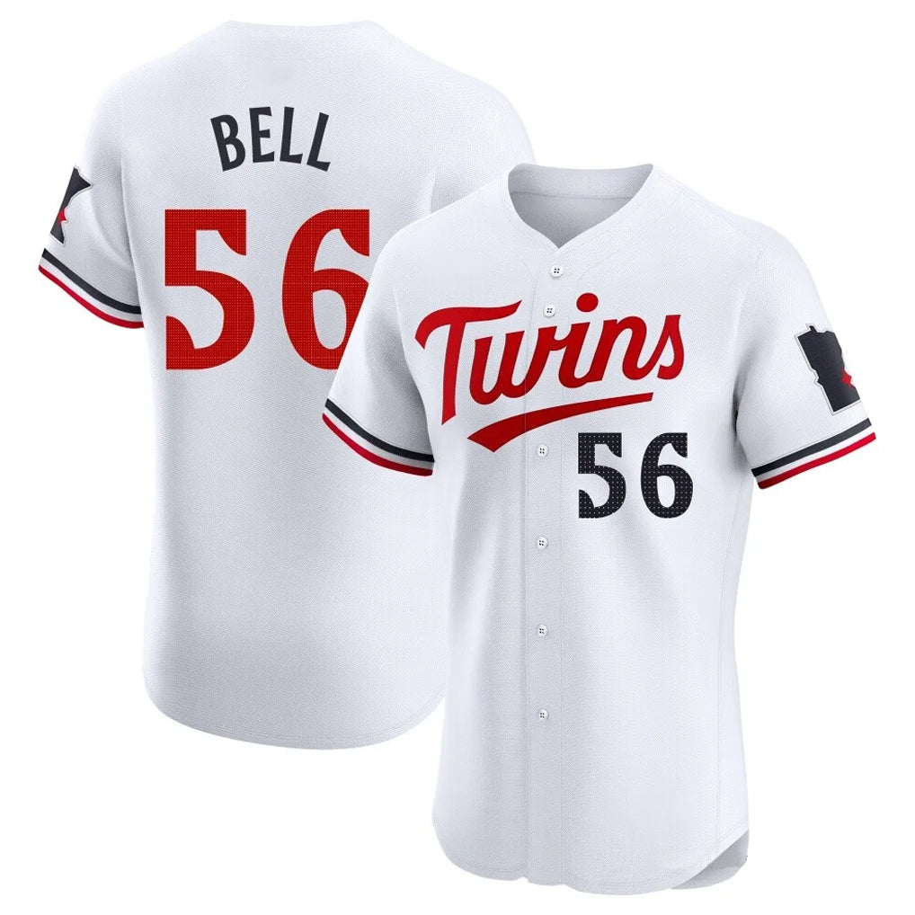 Tlead M.Twins #56 Josh Bell Player White Home Limited Elite Stitched Jerseys