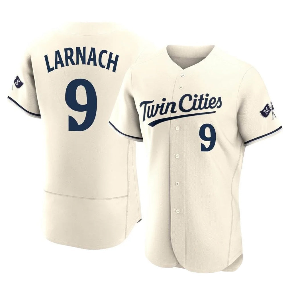 Tlead M.Twins #9 Trevor Larnach Player Cream Home Limited Elite Stitched Jerseys