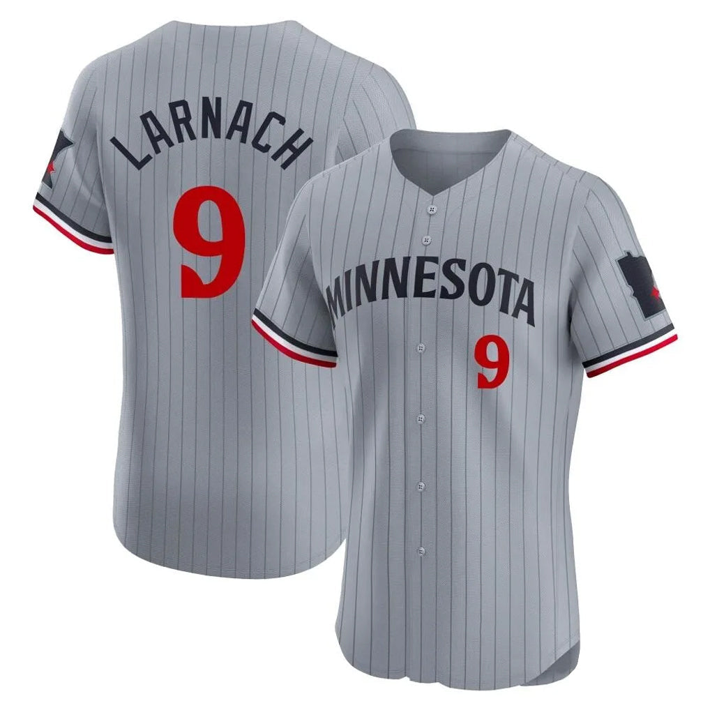 Tlead M.Twins #9 Trevor Larnach Player Gray Home Limited Elite Stitched Jerseys