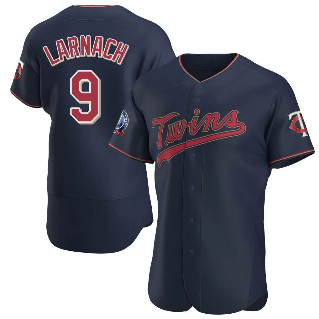 Tlead M.Twins #9 Trevor Larnach Player Navy 60th Home Limited Elite Stitched Jerseys