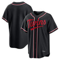 Tlead Minnesota Twins Blank Player Black Fashion Out Home Limited Stitched Jerseys