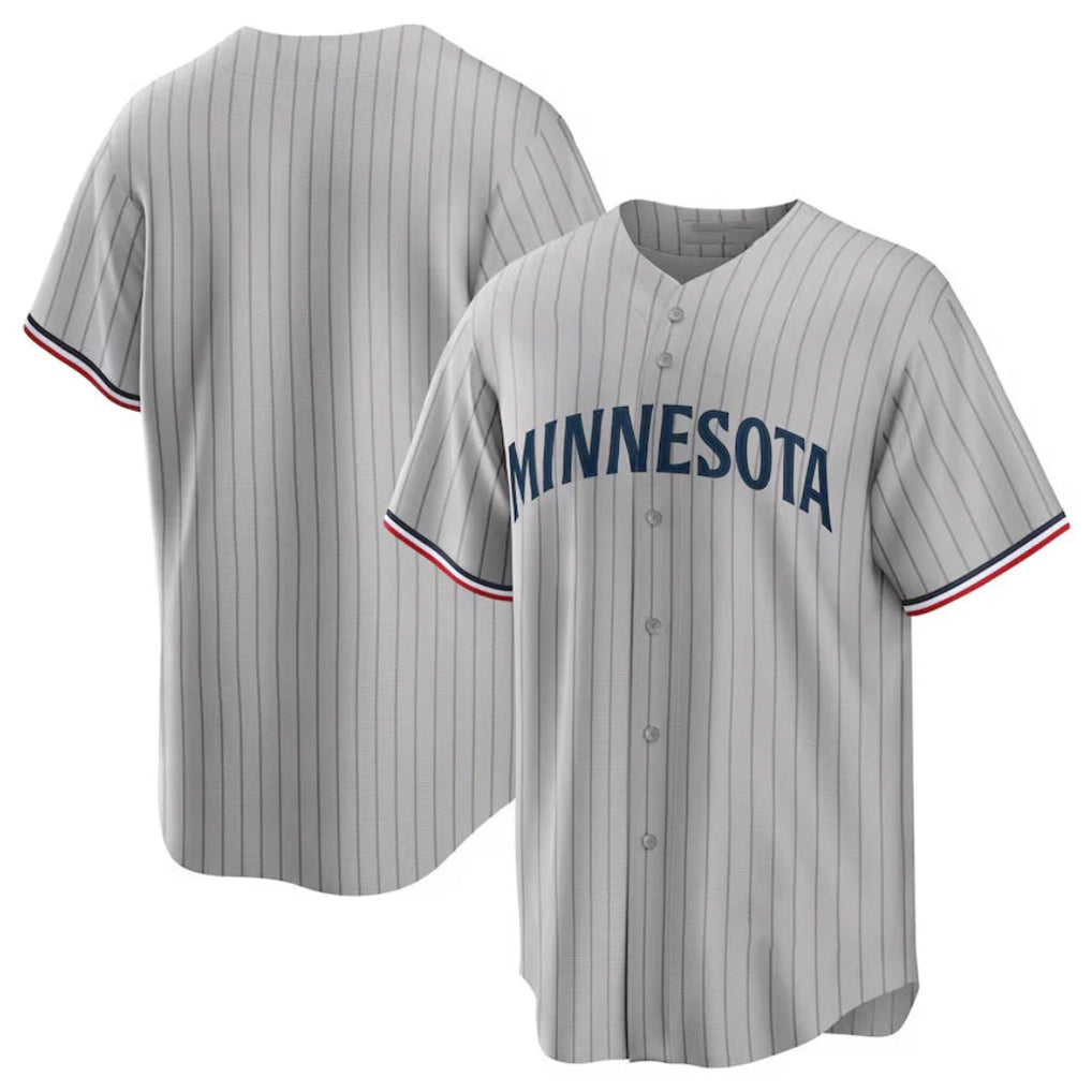 Tlead Minnesota Twins Blank Player Gray Game Limited Home Stitched Jerseys
