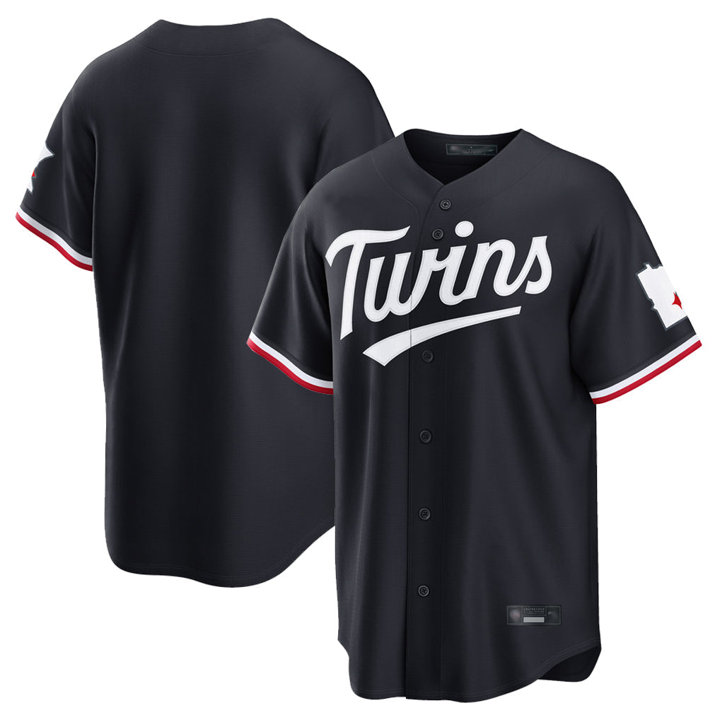 Tlead Minnesota Twins Blank Player Navy Home Game Stitched Jerseys