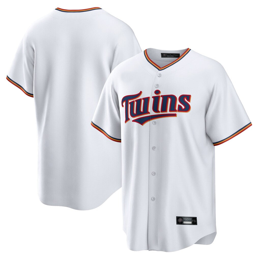 Tlead Minnesota Twins Blank Player White Game Home Stitched Jerseys