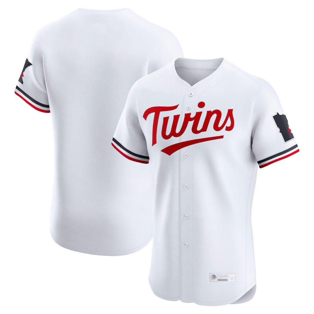 Tlead Minnesota Twins Blank Player White Home Limited Elite Stitched Jerseys