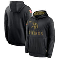 Tlead MN.Vikings Black Salute to Service Hoodies Limited Game Blank Player Stitched Jerseys