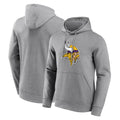 Tlead MN.Vikings Gray LOGO Pullover Hoodies Blank Player Home Game Stitched Jerseys