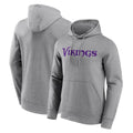 Tlead MN.Vikings Gray LOGO Pullover Hoodies Home Game Blank Player Stitched Jerseys