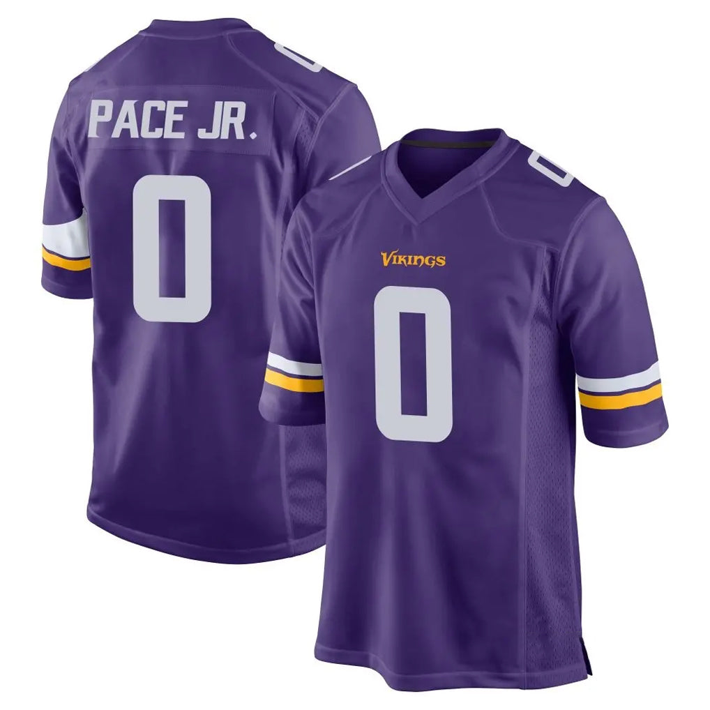 Tlead MN.Vikings #0 Ivan Pace Jr. Player Purple Home Game Stitched Jerseys