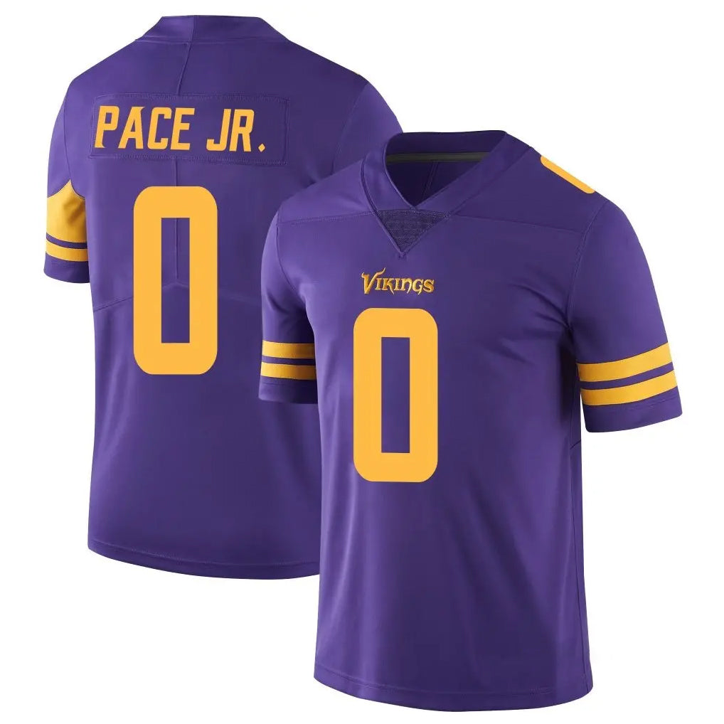 Tlead MN.Vikings #0 Ivan Pace Jr. Player Purple Limited Color Rush Home Game Stitched Jerseys