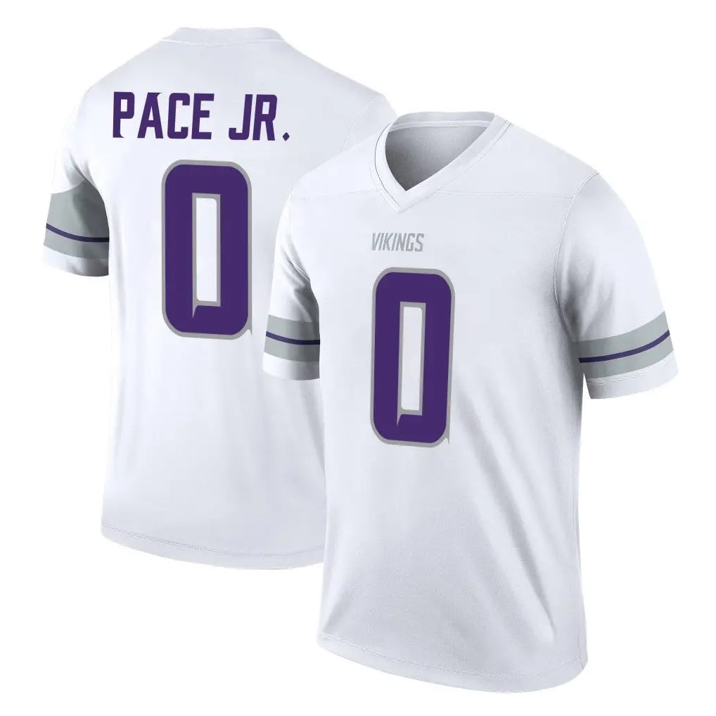 Tlead MN.Vikings #0 Ivan Pace Jr. Player White Alternate Legend Home Game Stitched Jerseys