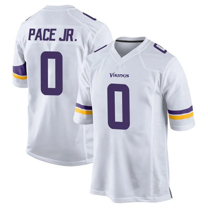 Tlead MN.Vikings #0 Ivan Pace Jr. Player White Home Game Stitched Jerseys