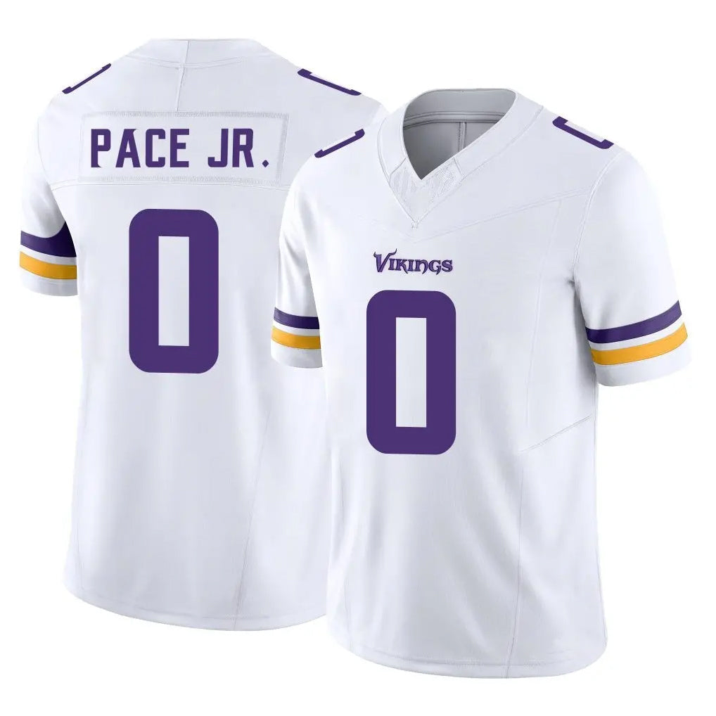 Tlead MN.Vikings #0 Ivan Pace Jr. Player White Limited Vapor F.U.S.E. Home Game Stitched Jerseys