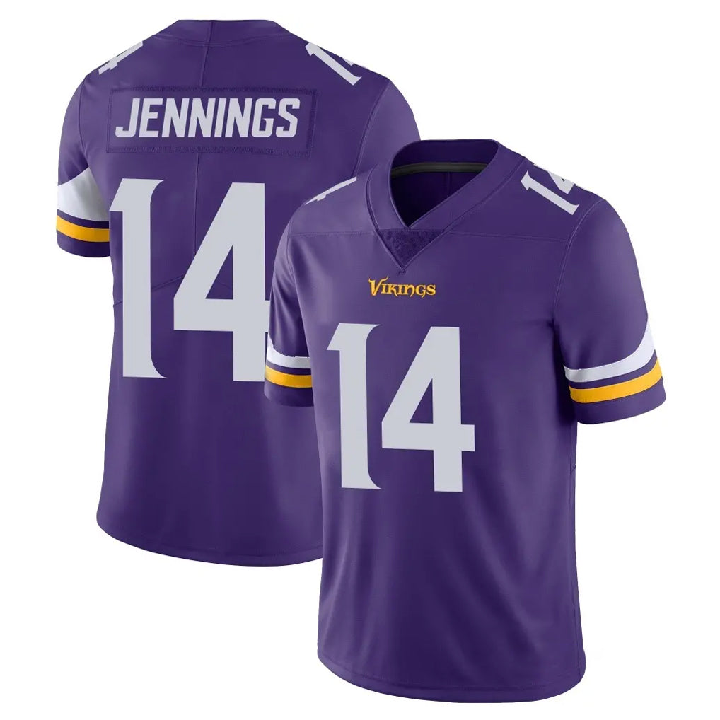 Tlead MN.Vikings #14 Jauan Jennings Player Purple Limited Vapor Untouchable Home Game Stitched Jerseys