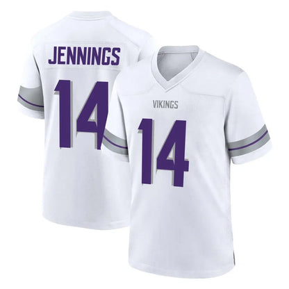 Tlead MN.Vikings #14 Jauan Jennings Player White Alternate Home Game Stitched Jerseys