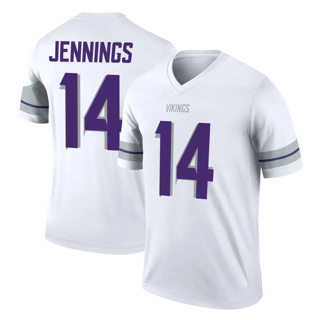 Tlead MN.Vikings #14 Jauan Jennings Player White Alternate Legend Home Game Stitched Jerseys