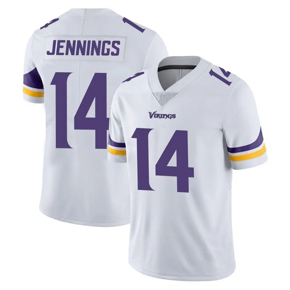 Tlead MN.Vikings #14 Jauan Jennings Player White Limited Vapor Untouchable Home Game Stitched Jerseys